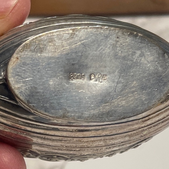 Silver Norwegian Viking Salt Dish​​​​​​ - Picture 7 of 16